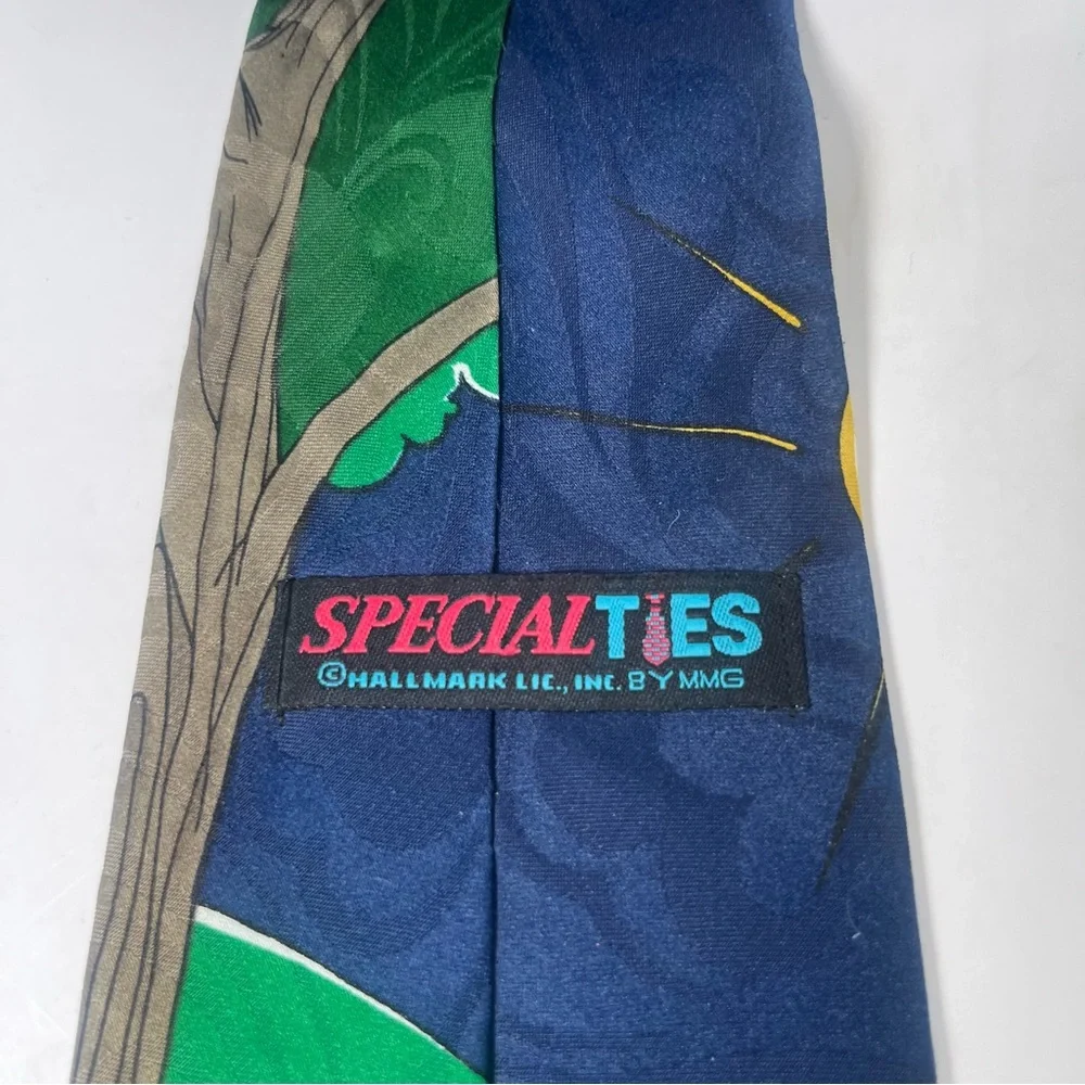 Hallmark Special-TIES Vintage‎ Novelty Colorful Golf Bear Cartoon Neck Tie